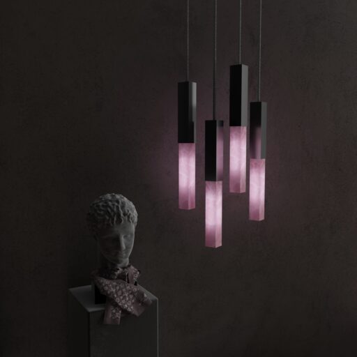 Rain Drops - Dekoratif Aydınlatma, Pembe Onyx mermer, 1. görünüm