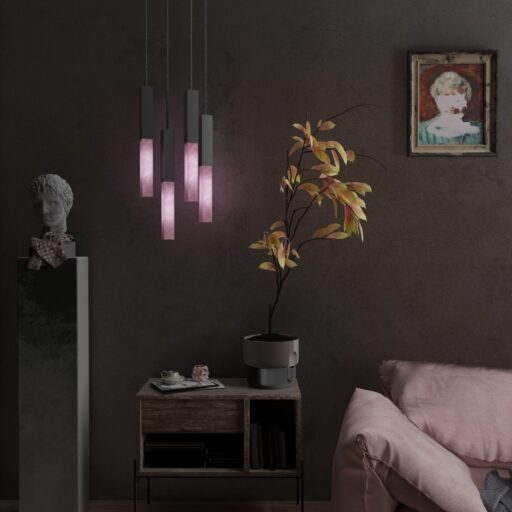Rain Drops - Dekoratif Aydınlatma, Pembe Onyx mermer, 3. görünüm