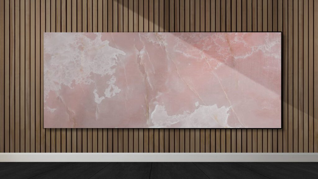 Pembe Onyx plaka yüzeyi
